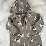 Softshell Regenjacke für Kinder gefüttert, Kinderregenjacke mit Kapuze und Reißverschluss,Softshelljacke Kinder, Übergangsjacke Kinder