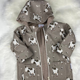 Softshell Regenjacke für Kinder gefüttert, Kinderregenjacke mit Kapuze und Reißverschluss,Softshelljacke Kinder, Übergangsjacke Kinder