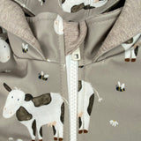 Softshell Regenjacke für Kinder gefüttert, Kinderregenjacke mit Kapuze und Reißverschluss,Softshelljacke Kinder, Übergangsjacke Kinder