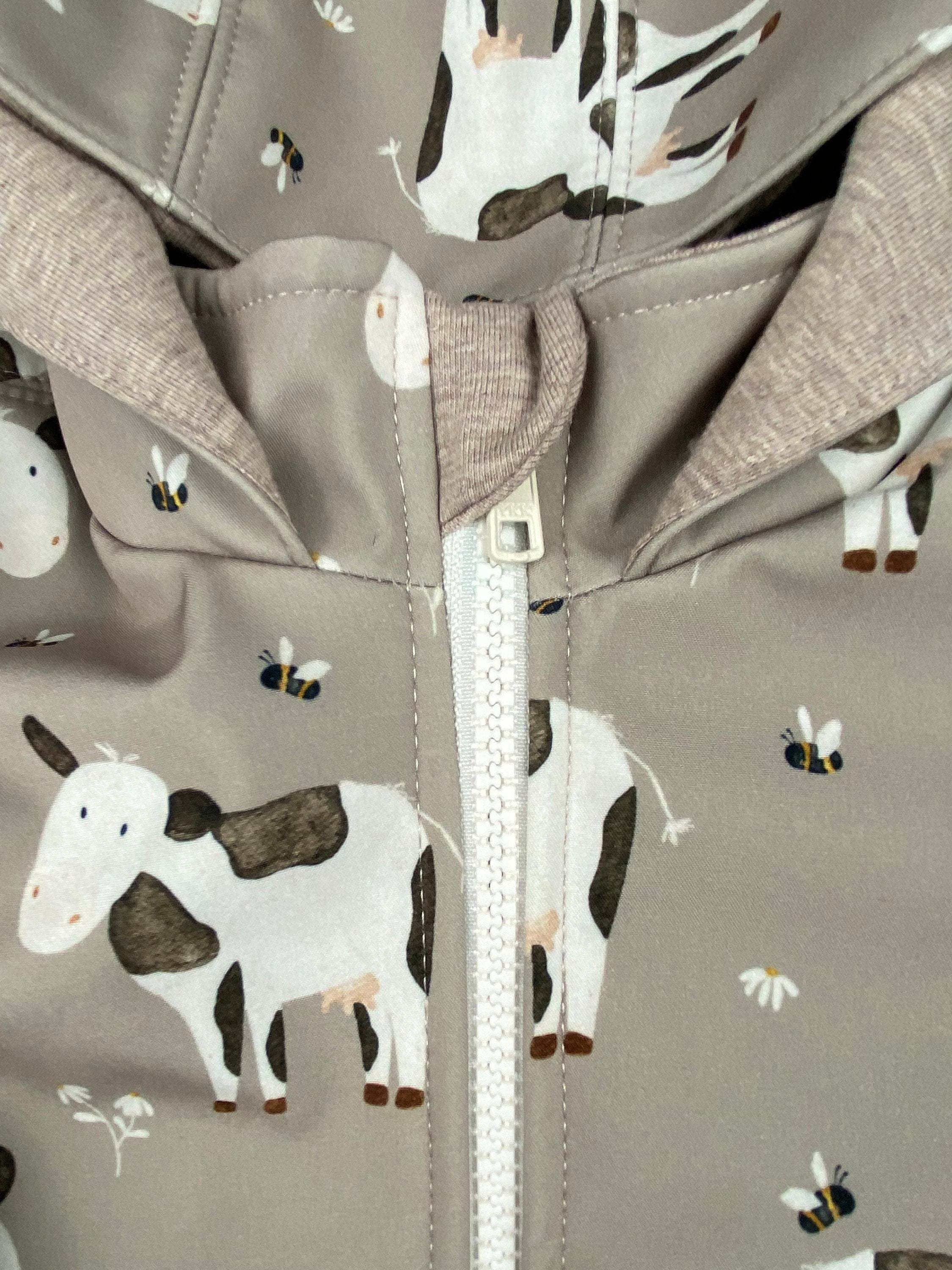Softshell Regenjacke für Kinder gefüttert, Kinderregenjacke mit Kapuze und Reißverschluss,Softshelljacke Kinder, Übergangsjacke Kinder