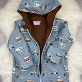Softshell Regenjacke für Kinder gefüttert, Kinderregenjacke mit Kapuze und Reißverschluss,Softshelljacke Kinder, Übergangsjacke Kinder
