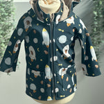 Regenjacke für Kinder, Matschjacke,Softshell Regenjacke gefüttert, Softshelljacke Kinder, Übergangsjacke Kinder, Allwetterjacke Kinder