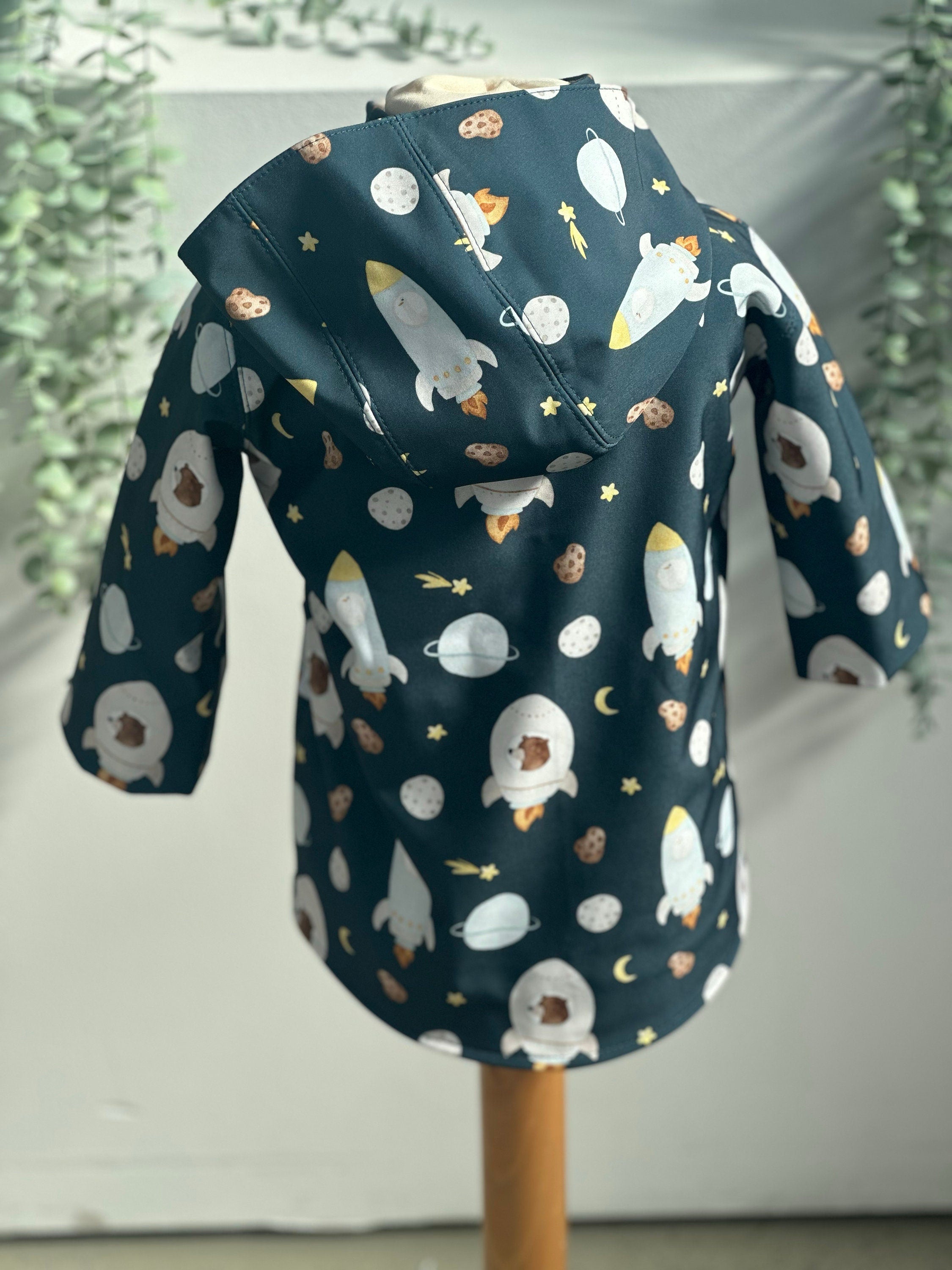 Regenjacke für Kinder, Matschjacke,Softshell Regenjacke gefüttert, Softshelljacke Kinder, Übergangsjacke Kinder, Allwetterjacke Kinder
